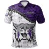 NCAA Weber State Wildcats Grunge Polynesian Tattoo Polo Shirt