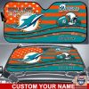 NFL Miami Dolphins Custom Name Camo Car Sunshade