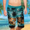 NFL Miami Dolphins Coconut Tree Men Beach Shorts