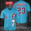 MLB Philadelphia Phillies Custom Name Number Snoopy Blue Baseball Jersey