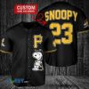 MLB Pittsburgh Pirates Custom Name Number Snoopy Black Baseball Jersey