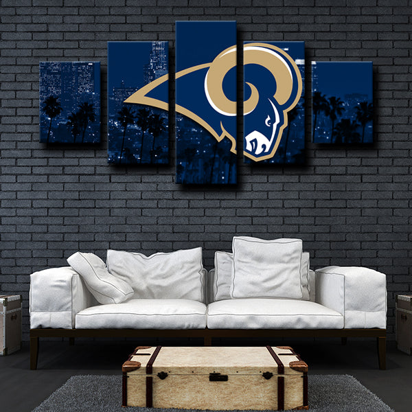NFL Los Angeles Rams City Night 5 Panel Canvas NFL Los Angeles Rams City Night 5 Panel Canvas