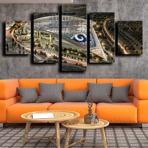 NFL Los Angeles Rams Stadium Night 5 Panel Canvas NFL Los Angeles Rams Stadium Night 5 Panel Canvas