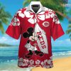 MLB Cincinnati Reds Mickey Surfboard Hawaiian Shirt