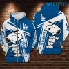 MLB Los Angeles Dodgers Snoopy Dog Zip Up Hoodie