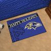 NFL Baltimore Ravens Happy Holidays Rubber Doormat