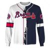 MLB Atlanta Braves Custom Name Number Mix Jersey Sweatshirt