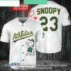 MLB Oakland Athletics Custom Name Number Snoopy White Baseball Jersey