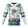 NFL Atlanta Falcons Custom Name Number Autism Awareness Sweatshirt