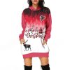 NFL Atlanta Falcons Merry Christams Women Hoodie Dress