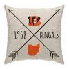 NFL Cincinnati Bengals Cross Arrow Square Pillow Case