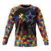 NFL Dallas Cowboys Custom Name Number Autism Awareness Design Sweatshirt