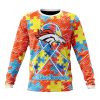 NFL Denver Broncos Custom Name Number Puzzle Autism Awareness Sweatshirt