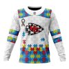 NFL Kansas City Chiefs Custom Name Number Autism Awareness Sweatshirt