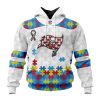 NFL Tampa Bay Buccaneers Custom Name Number Autism Awareness Pullover Hoodie