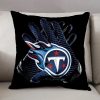 NFL Tennessee Titans Black Square Pillow Case