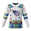 NFL Tennessee Titans Custom Name Number Autism Awareness Sweatshirt