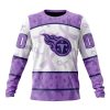 NFL Tennessee Titans Custom Name Number Fight Cancer Sweatshirt