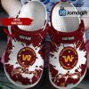 NFL Washington Commanders Custom Name Brown White Crocs