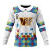 NFL Washington Commanders Custom Name Number Autism Awareness Sweatshirt