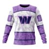 NFL Washington Commanders Custom Name Number Fight Cancer Sweatshirt