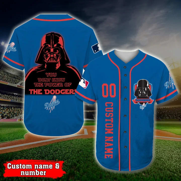 MLB Los Angeles Dodgers Custom Name Number Darth Vader Star Wars Baseball Jersey MLB Los Angeles Dodgers Custom Name Number Darth Vader Star Wars Baseball Jersey