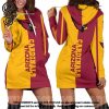 NFL Arizona Cardinals Yellow Red Women Hoodie Dress