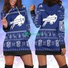 NFL Buffalo Bills Ugly Christmas Women Hoodie Dress