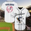MLB New York Yankees Custom Name Snoopy White Baseball Jersey