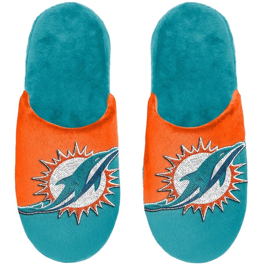 NFL Miami Dolphins Colorblock Logo In-House Slippers