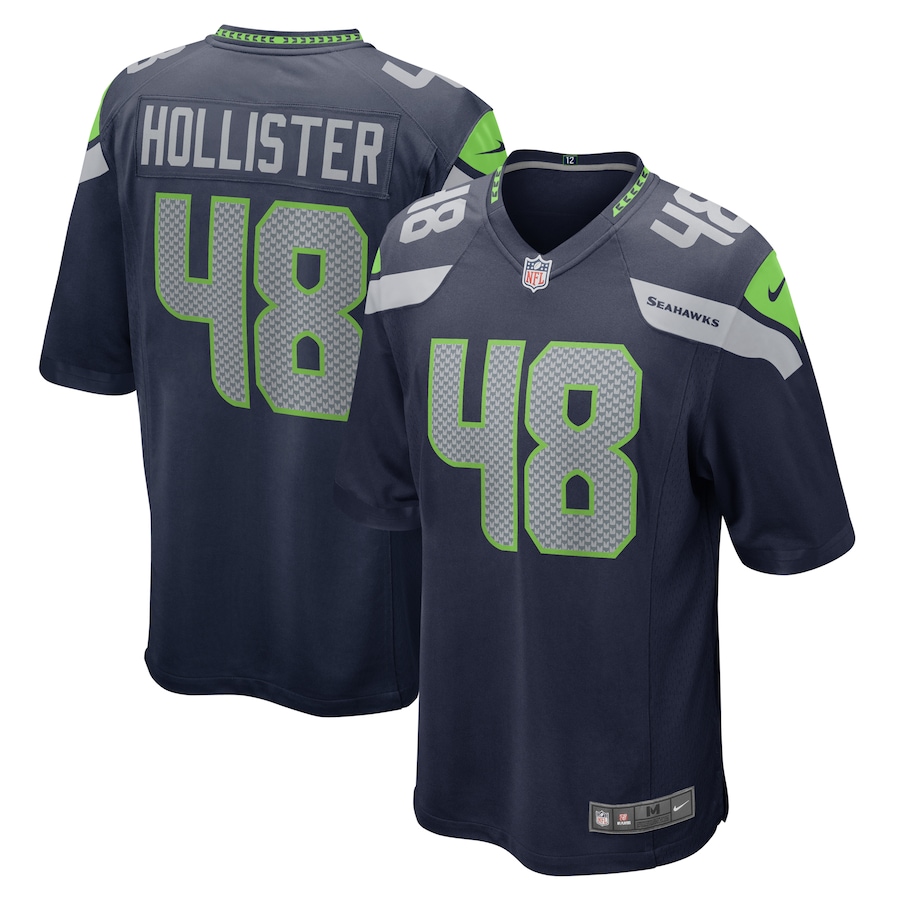 Seattle Seahawks Jacob Hollister Nike College Navy NFL Game Jersey Seattle Seahawks Jacob Hollister Nike College Navy NFL Game Jersey