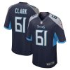 Tennessee Titans Le’Raven Clark Nike Navy NFL Game Jersey