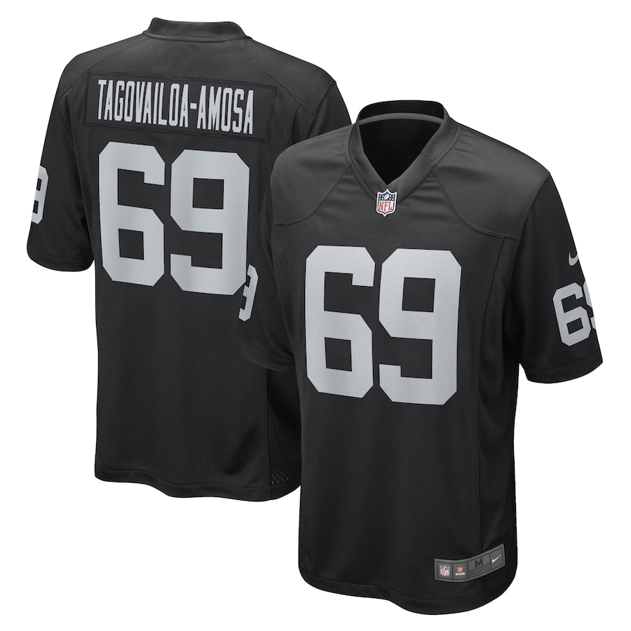 Las Vegas Raiders Myron Tagovailoa-Amosa Nike Black NFL Game Jersey Las Vegas Raiders Myron Tagovailoa-Amosa Nike Black NFL Game Jersey