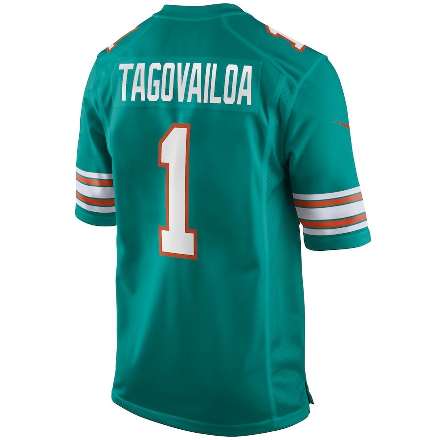 Miami Dolphins Tua Tagovailoa Nike Aqua Alternate NFL Game Jersey Miami Dolphins Tua Tagovailoa Nike Aqua Alternate NFL Game Jersey
