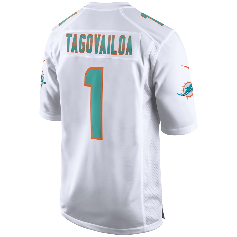 Miami Dolphins Tua Tagovailoa Nike White NFL Game Jersey Miami Dolphins Tua Tagovailoa Nike White NFL Game Jersey