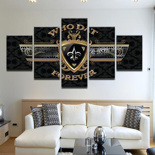 NFL New Orleans Saints Who Dat Forever 5 Panel Canvas NFL New Orleans Saints Who Dat Forever 5 Panel Canvas