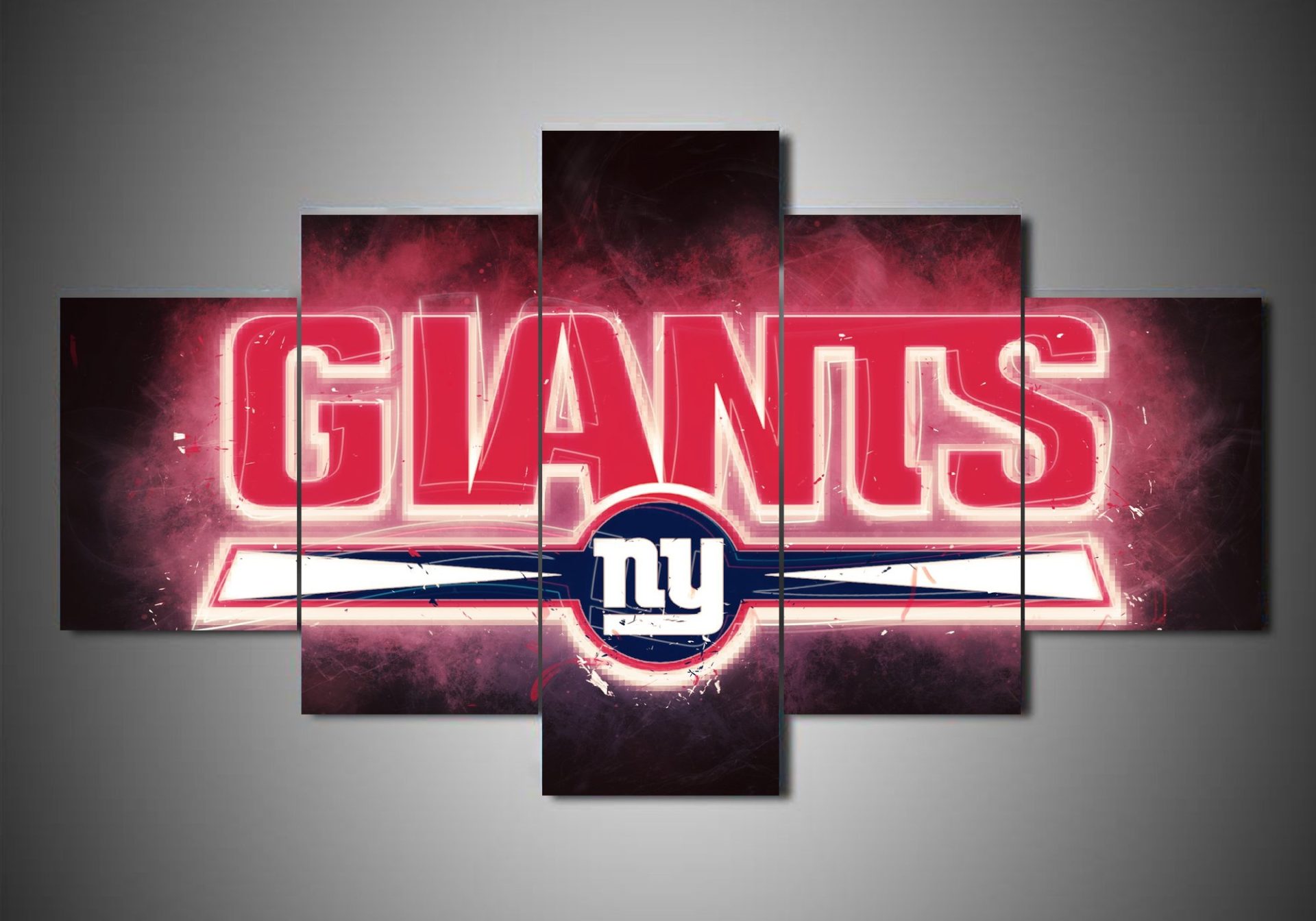 NFL New York Giants Style 5 Panel Canvas NFL New York Giants Style 5 Panel Canvas