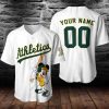 MLB Oakland Athletics Custom Name Number Mickey White Baseball Jersey