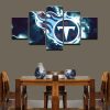 NFL Tennessee Titans Thunder Logo 5 Panel Canvas