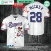 MLB Texas Rangers Custom Name Number Mickey White Baseball Jersey