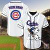 MLB Chicago Cubs Custom Name Snoopy Baseball Jersey