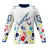 MLB Atlanta Braves Custom Name Number Autism Awareness Sweatshirt