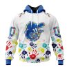 MLB Baltimore Orioles Custom Name Number Autism Awareness Pullover Hoodie