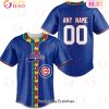 MLB Chicago Cubs Custom Name Number Autism Awareness Baseball Jersey