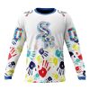 MLB Chicago White Sox Custom Name Number Autism Awareness Sweatshirt