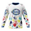 MLB Cincinnati Reds Custom Name Number Autism Awareness Sweatshirt
