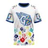 MLB Cleveland Guardians Custom Name Number Autism Awareness T-Shirt