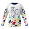 MLB Kansas City Royals Custom Name Number Autism Awareness Sweatshirt