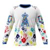MLB Los Angeles Angels Custom Name Number Autism Awareness Sweatshirt
