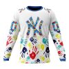 MLB New York Yankees Custom Name Number Autism Awareness Sweatshirt